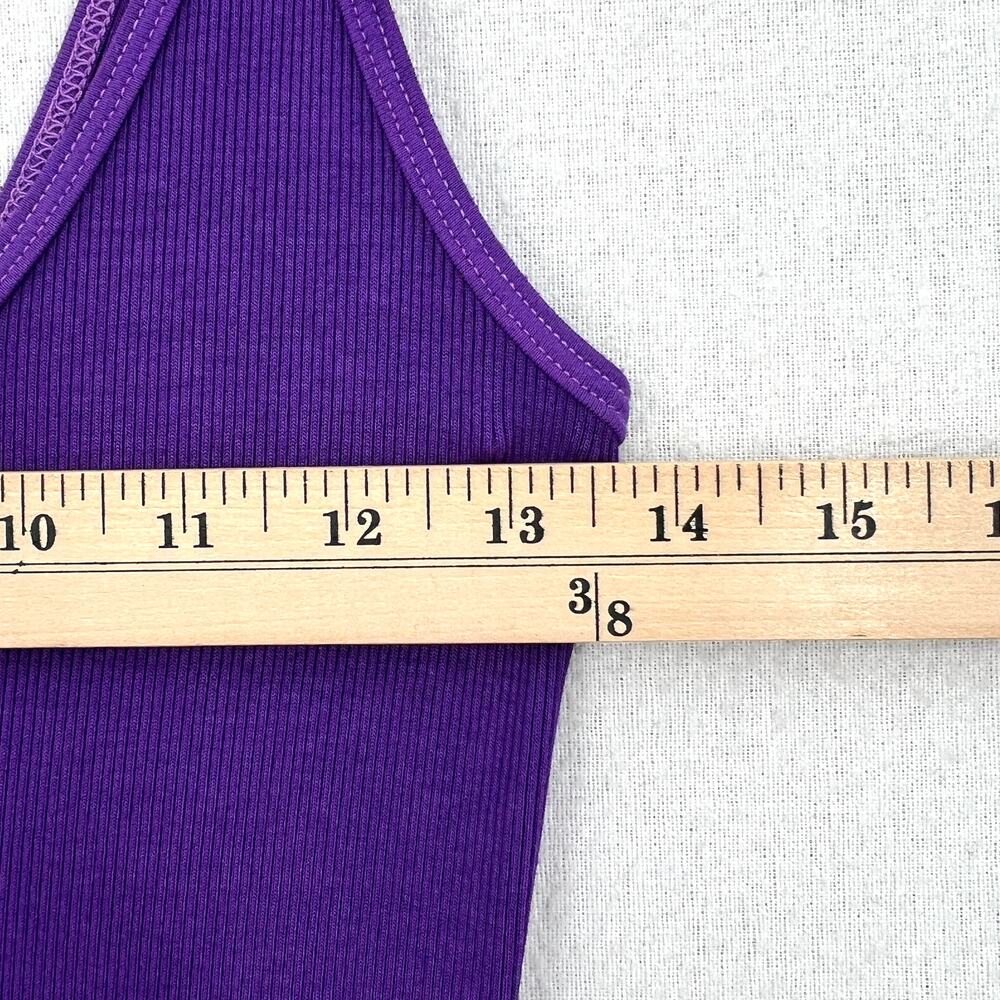 ENZA COSTA Silk Rib Essential Maxi Dress Womens Small Purple Tank Thin Strap NWT - Picture 10 of 13